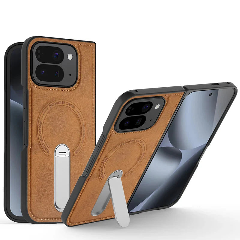 Magnetic Leather Case with Stand For Pixel Fold - The Pixel Store